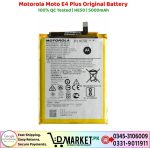 Motorola Moto E4 Plus Original Battery Price In Pakistan