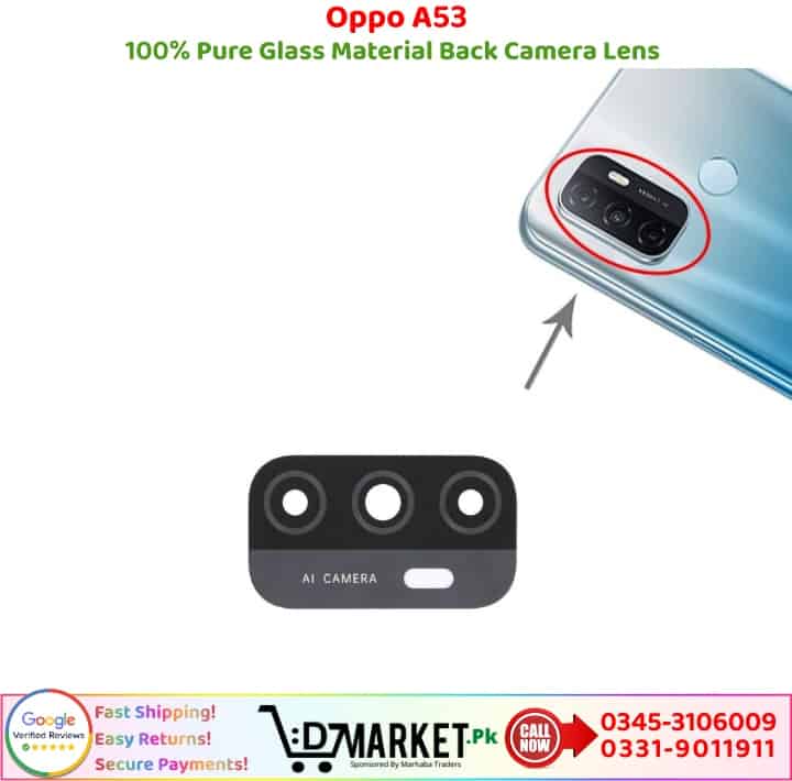 Oppo A53 Back Camera Lens Glass Price In Pakistan