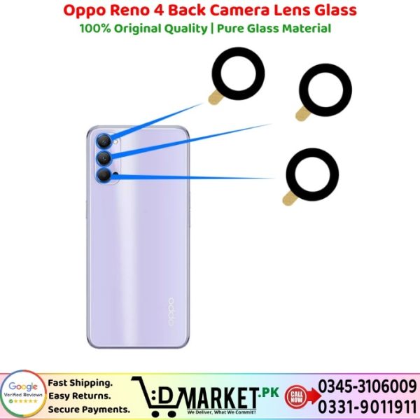 Oppo Reno 4 Back Camera Lens Glass Price In Pakistan