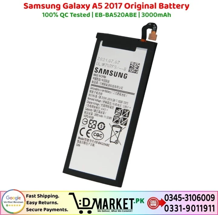 Samsung Galaxy A5 2017 Original Battery Price In Pakistan