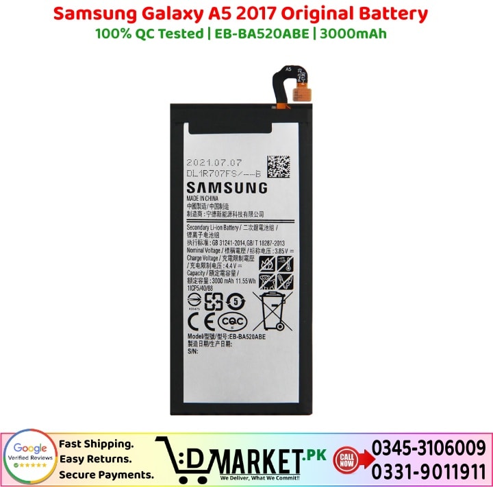 Samsung Galaxy A5 2017 Original Battery Price In Pakistan