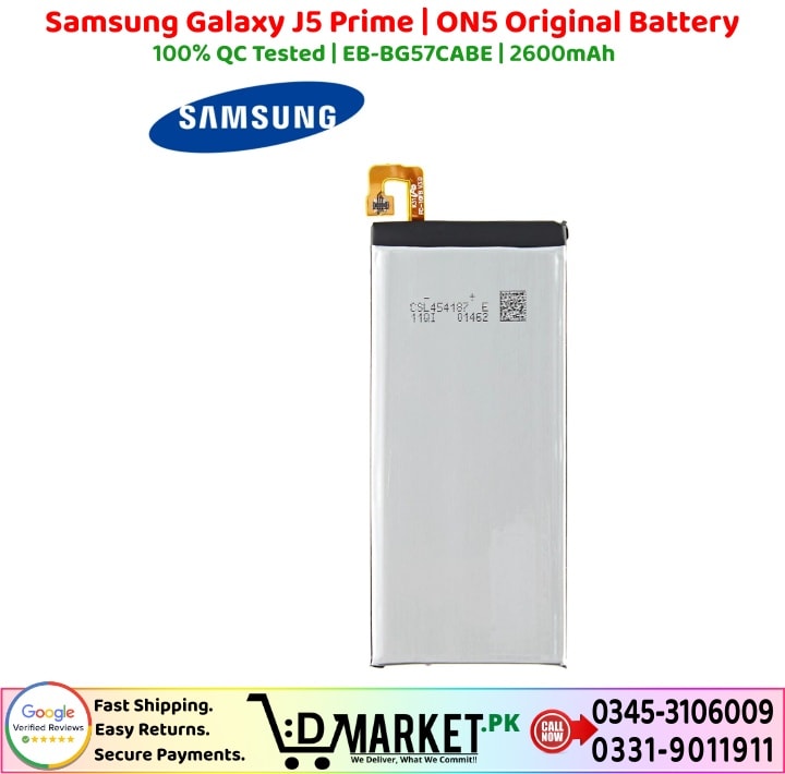 Samsung Galaxy J5 Prime ON5 Original Battery Price In Pakistan