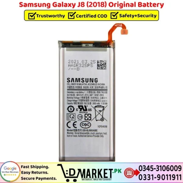 Samsung Galaxy J8 2018 Original Battery Price In Pakistan