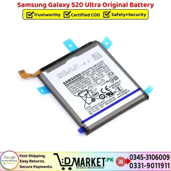 Samsung Galaxy S20 Ultra Original Battery Price In Pakistan