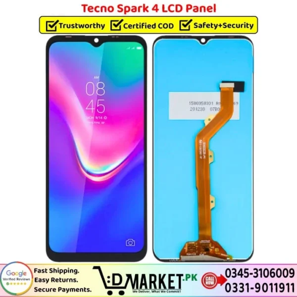 Tecno Spark 4 LCD Panel Price In Pakistan