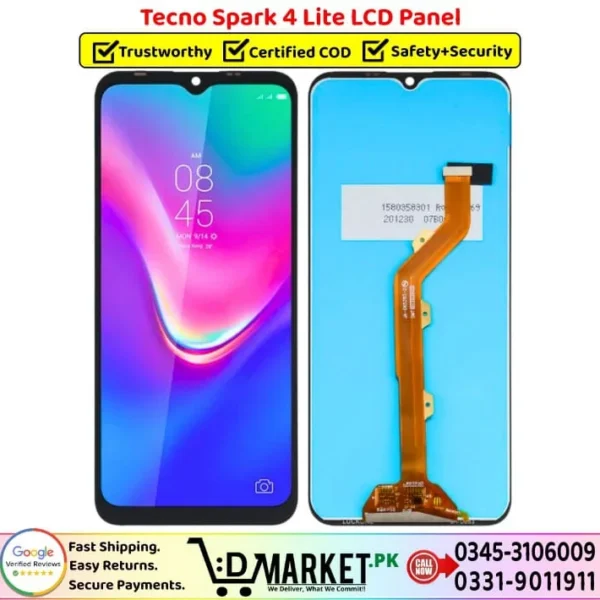 Tecno Spark 4 Lite LCD Panel Price In Pakistan
