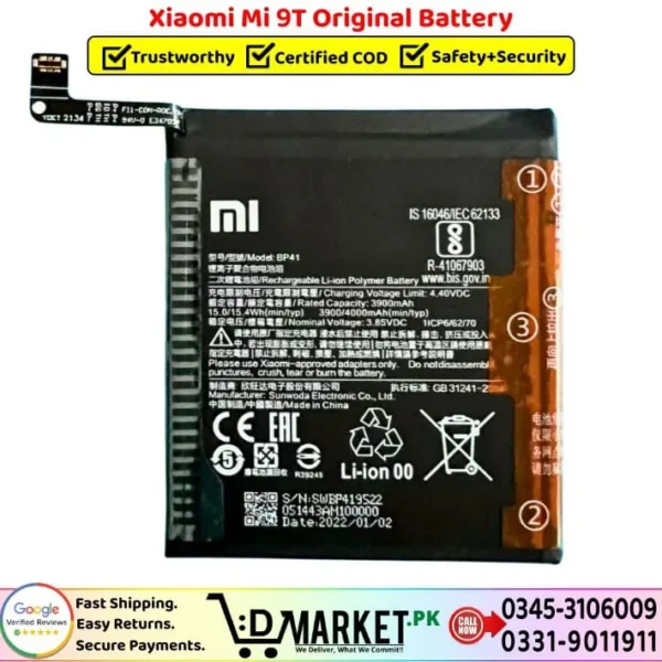 Xiaomi Mi 9T Original Battery Price In Pakistan