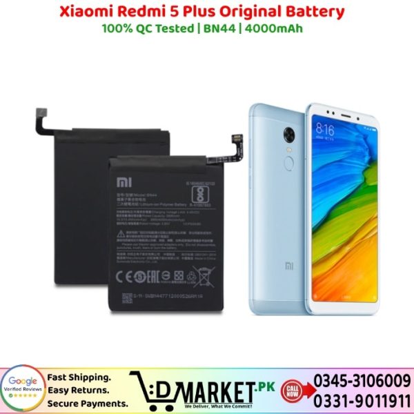 Xiaomi Redmi 5 Plus Original Battery Price In Pakistan