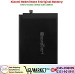 Xiaomi Redmi Note 8 Original Battery Price In Pakistan