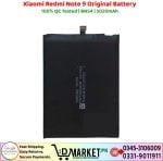 Xiaomi Redmi Note 9 Original Battery Price In Pakistan