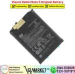 Xiaomi Redmi Note 9 Original Battery Price In Pakistan