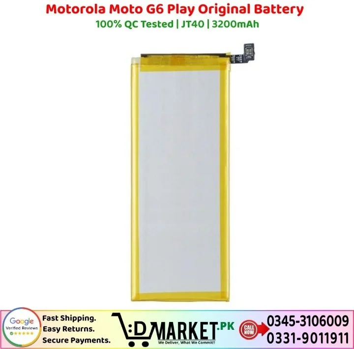 Motorola Moto G6 Play Original Battery Price In Pakistan