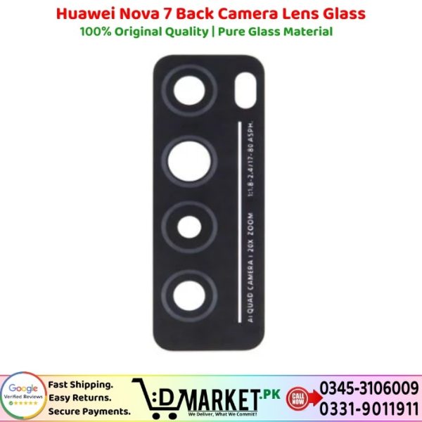 Huawei Nova 7 Back Camera Lens Glass Price In Pakistan