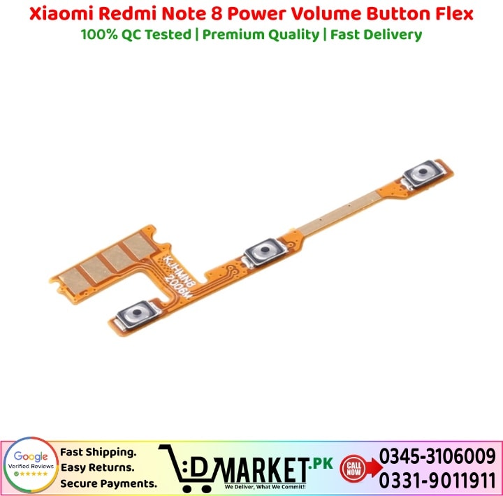 Xiaomi Redmi Note 8 Power Volume Button Flex Price In Pakistan