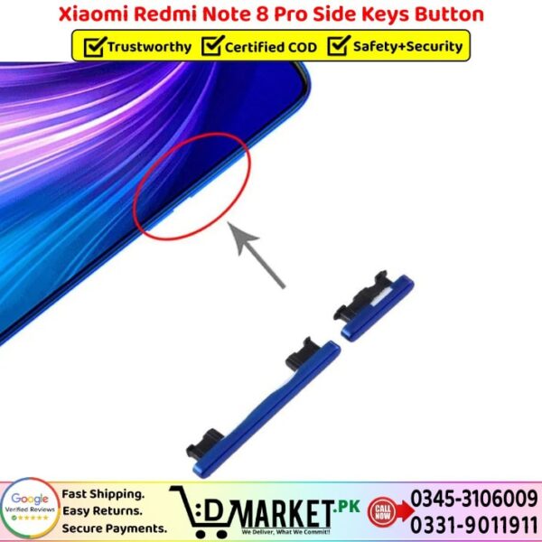 Xiaomi Redmi Note 8 Pro Side Keys Button Price In Pakistan