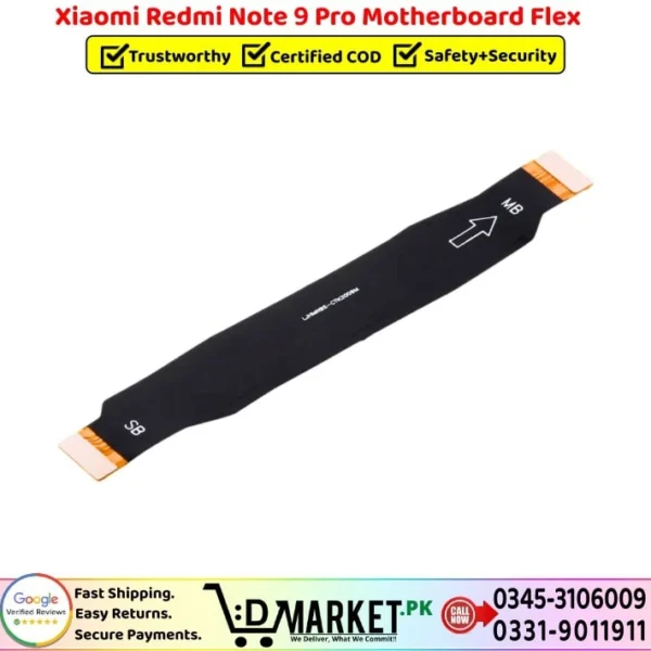 Xiaomi Redmi Note 9 Pro Motherboard Flex Price In Pakistan
