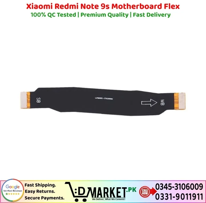 Xiaomi Redmi Note 9s Motherboard Flex Price In Pakistan