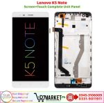Lenovo K5 Note LCD Panel Price In Pakistan