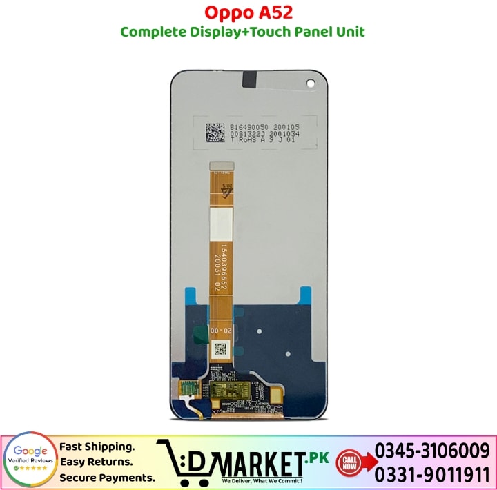 Oppo A52 LCD Panel Price In Pakistan