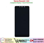 Tecno Pouvoir 2 Air LCD Panel Price In Pakistan