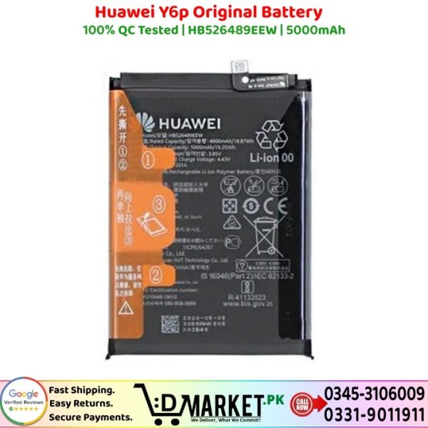 Huawei Y6p Original Battery Price In Pakistan