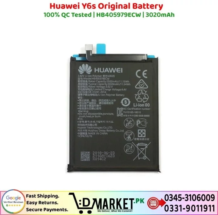 Huawei Y6s Original Battery Price In Pakistan