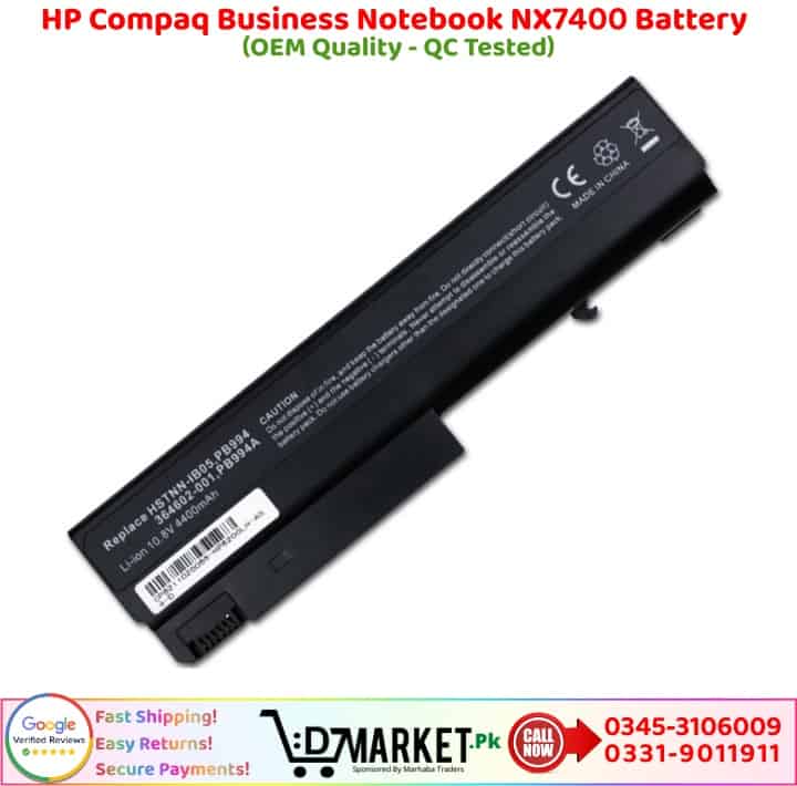 HP Compaq Business Notebook NX7400 Battery Price In Pakistan
