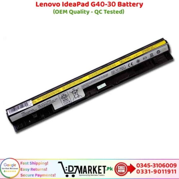 Lenovo IdeaPad G40-30 Battery Price In Pakistan