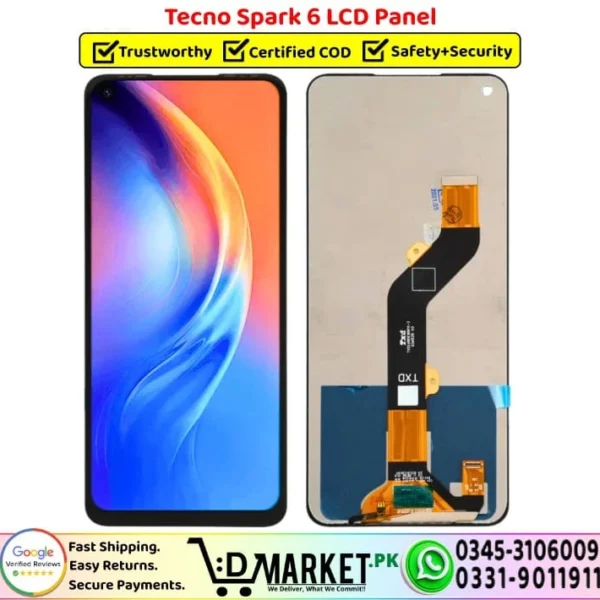 Tecno Spark 6 LCD Panel Unit Screen Display - DMarket.Pk