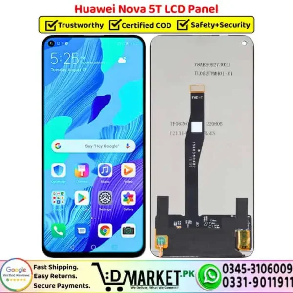 Huawei Nova 5T LCD Panel Display Unit Screen - DMarket.Pk