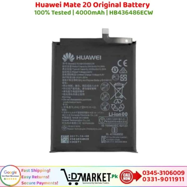 Huawei Mate 20 Original Battery Price In Pakistan