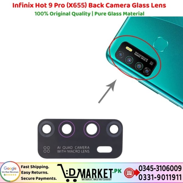 Infinix Hot 9 Pro X655 Back Camera Glass Lens Price In Pakistan