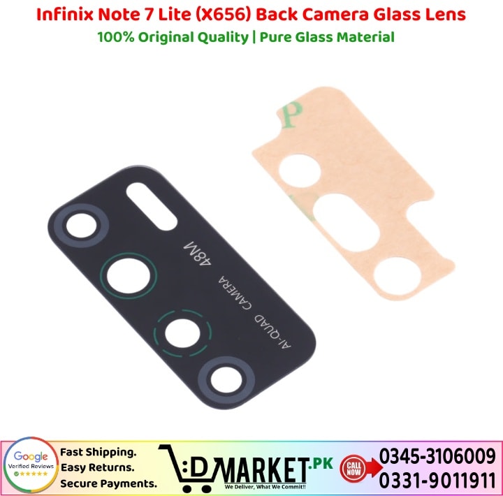 Infinix Note 7 Lite X656 Back Camera Glass Lens Price In Pakistan