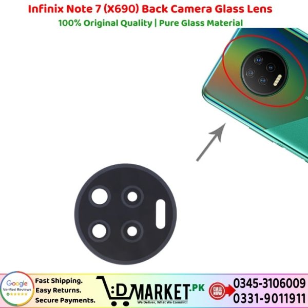 Infinix Note 7 X690 Back Camera Glass Lens Price In Pakistan