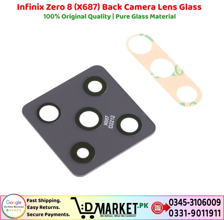 Infinix Zero 8 X687 Back Camera Glass Lens Price In Pakistan