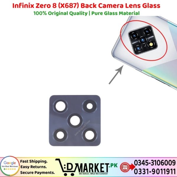 Infinix Zero 8 X687 Back Camera Glass Lens Price In Pakistan