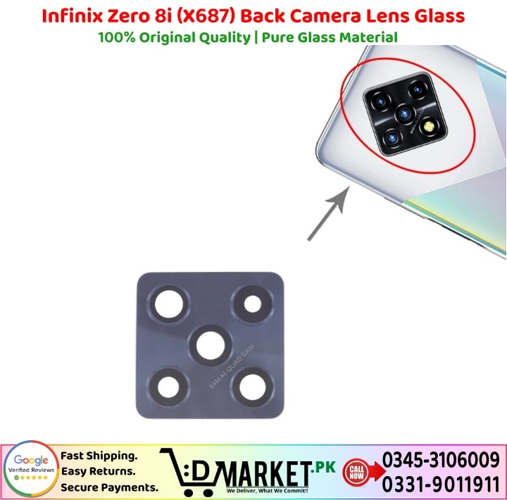 Infinix Zero 8i X687 Back Camera Glass Lens Price In Pakistan