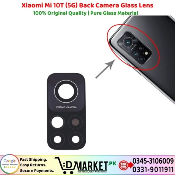 Xiaomi Mi 10T 5G Back Camera Glass Lens Price In Pakistan