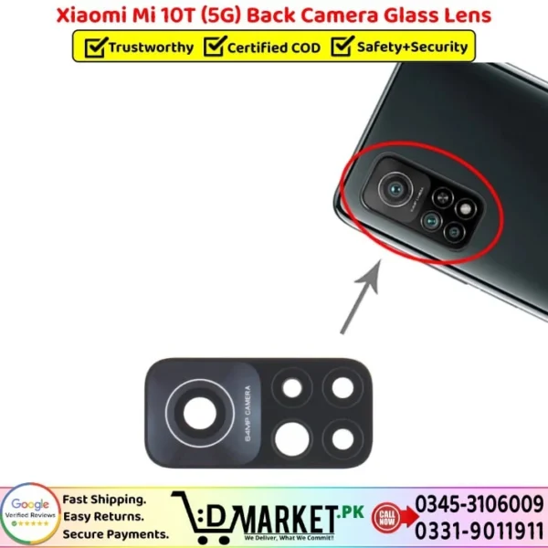 Xiaomi Mi 10T 5G Back Camera Glass Lens Price In Pakistan