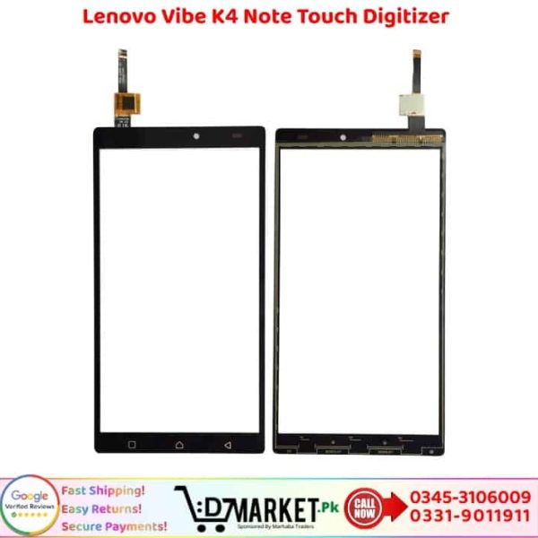 Lenovo Vibe K4 Note Touch Glass Price In Pakistan