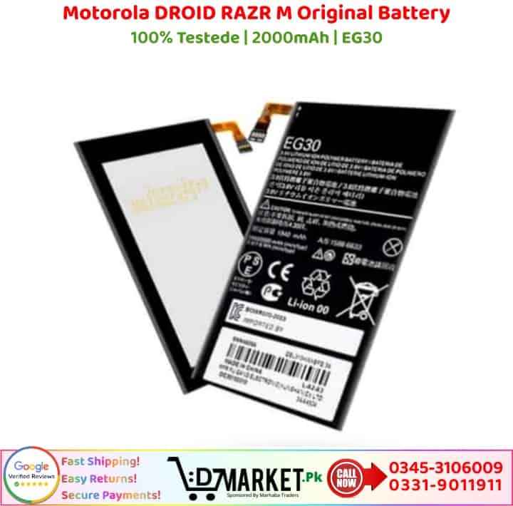 Motorola DROID RAZR M Original Battery Price In Pakistan