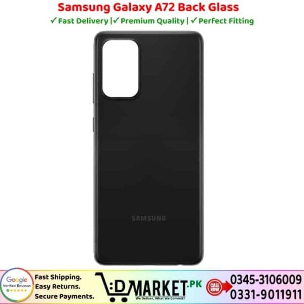 Samsung Galaxy A72 Back Glass Price In Pakistan