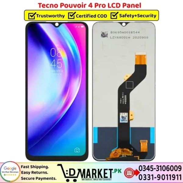 Tecno Pouvoir 4 Pro LCD Panel Price In Pakistan