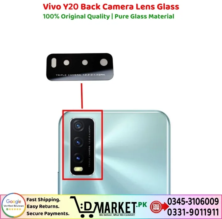 Vivo Y20 Back Camera Lens Glass Price In Pakistan