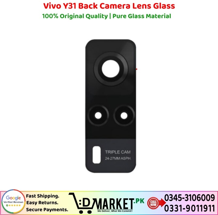 Vivo Y31 Back Camera Lens Glass Price In Pakistan