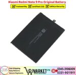 Xiaomi Redmi Note 9 Pro Original Battery Price In Pakistan