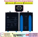 Xiaomi Redmi Note 9 Pro Original Battery Price In Pakistan