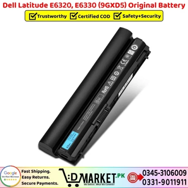 Dell Latitude E6320 E6330 9GXD5 Original Battery Price In Pakistan