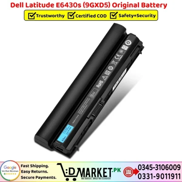 Dell Latitude E6430s 9GXD5 Original Battery Price In Pakistan