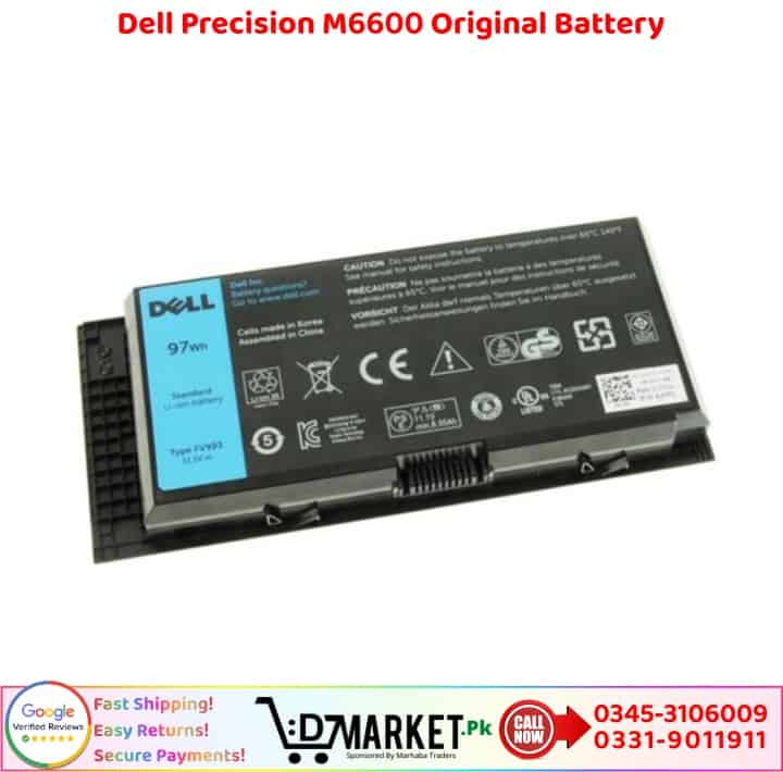 Dell Precision M6600 Original Battery Price In Pakistan